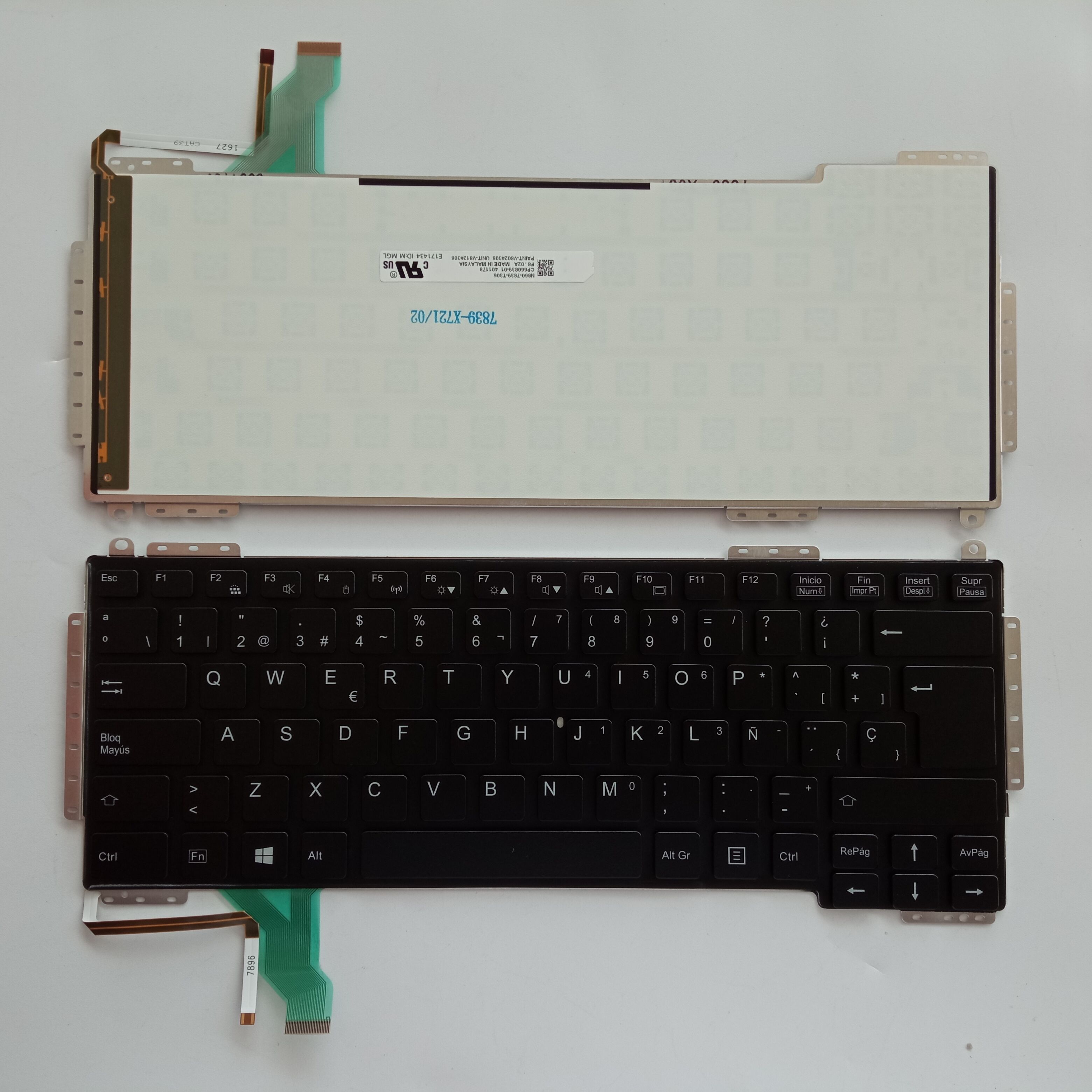 Picture of New Replacement Laptop Keyboard For FJU S904 BLACK Backlit SP Layout